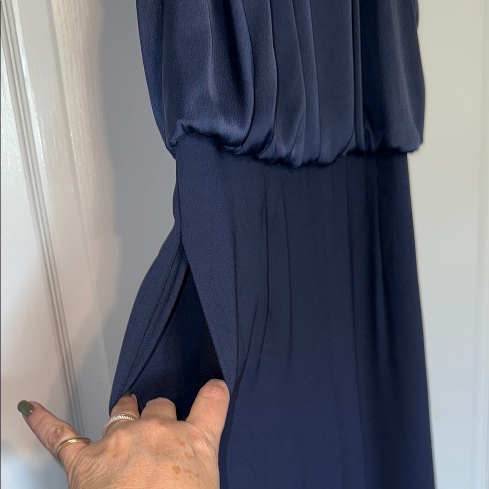 Eliza J Blue Jumpsuit with Elegant Halter Design - Picture 3 of 5